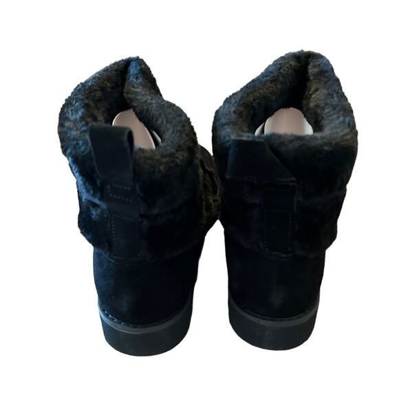 Style & Co Zijune Cold Weather Winter Ankle Boot Faux Fur Trim NEW Size 5 Black - Picture 4 of 8